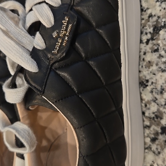 KATE SPADE SELENA QUILTED SNEAKER.KH818. SIZE 8.5B BLACK. - Picture 9 of 12